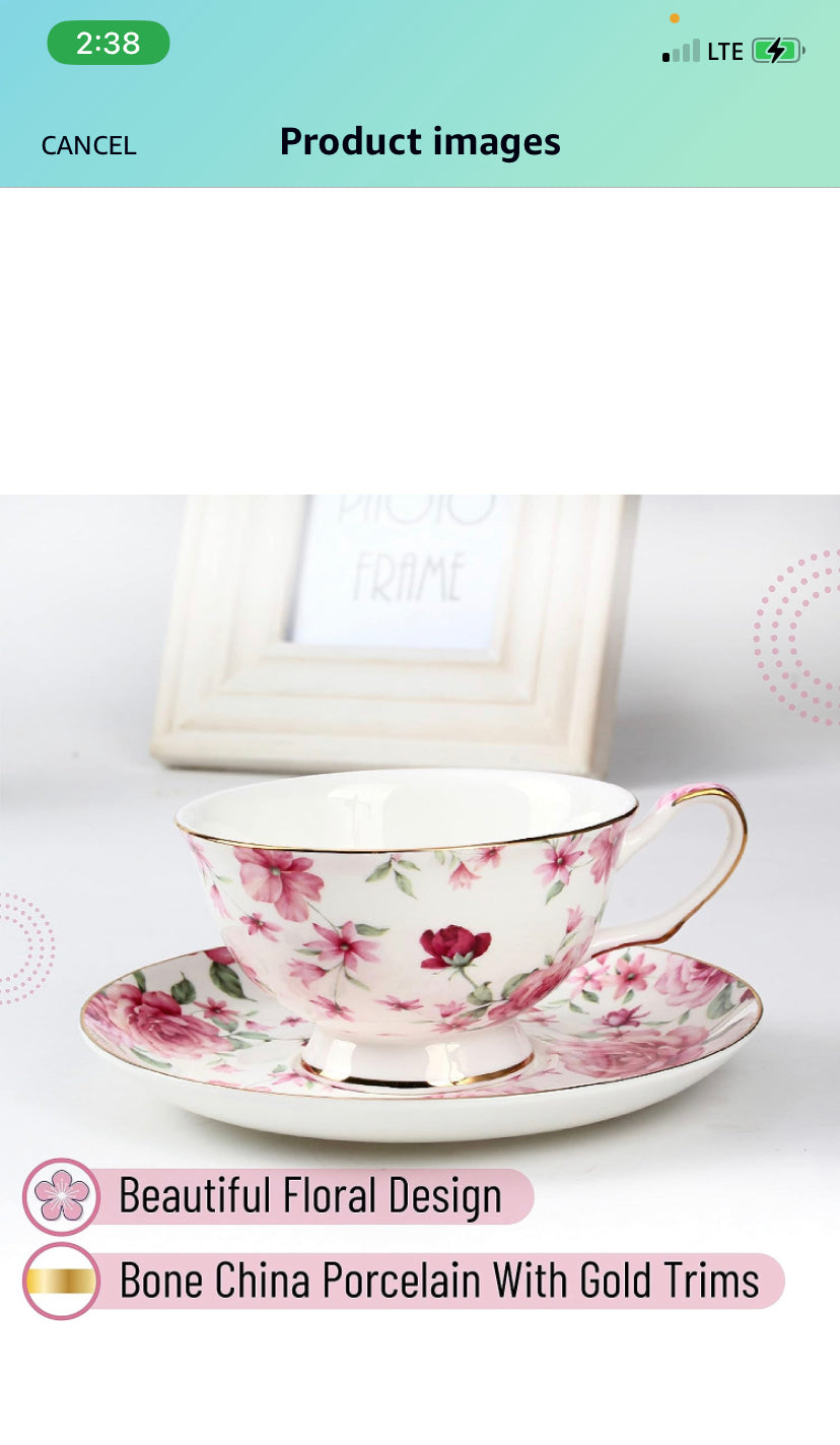 Tea Cup & Saucer Set of (6)